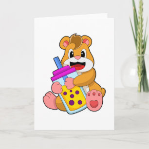 Hamster met babyflesje sap kaart