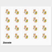 Hamster met Bag.PNG Vierkante Sticker (Vel)