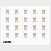 Hamster met Biscuit Ronde Sticker (Vel)