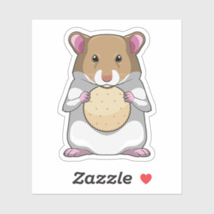 Hamster met Biscuit Sticker