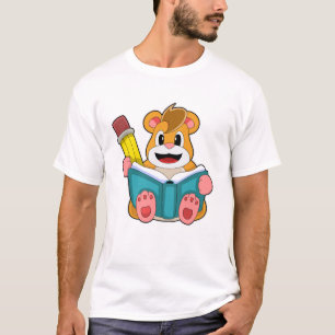 Hamster met Boek en Pen T-shirt