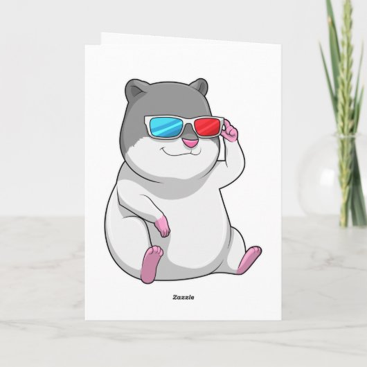 Hamster met bril kaart (Achterkant)