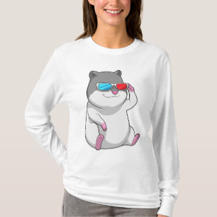 Hamster met bril t-shirt