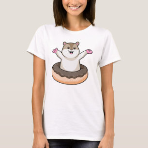 Hamster met Chocolate Donut T-shirt
