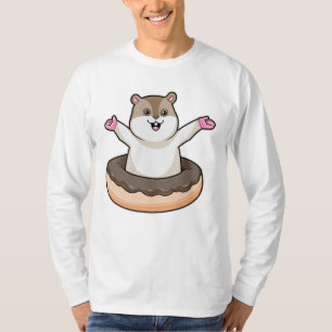 Hamster met Chocolate Donut T-shirt