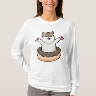 Hamster met Chocolate Donut T-shirt