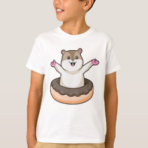 Hamster met Chocolate Donut T-shirt