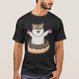 Hamster met Chocolate Donut T-shirt