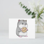 Hamster met Cookie Briefkaart (Staand voorkant)
