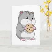 Hamster met Cookie Kaart (Gele Bloem)