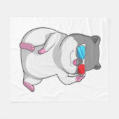 Hamster met een Bril Fleece Deken (Voorkant (Horizontaal))