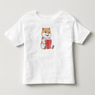 Hamster met één van Popcorn Kinder Shirts