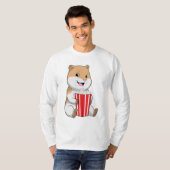 Hamster met één van Popcorn T-shirt (Voorkant volledig)