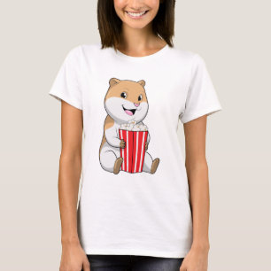 Hamster met één van Popcorn T-shirt