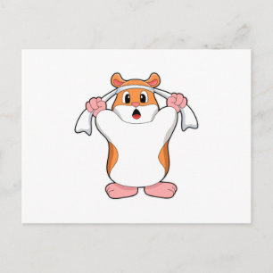 Hamster met Handdoek Briefkaart