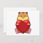 Hamster met Hart Briefkaart (Voorkant / Achterkant)