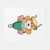 Hamster met Jackhammer Fleece Deken (Voorkant (Horizontaal))