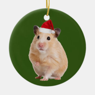 Hamster met kerstmis met Pet Keramisch Ornament