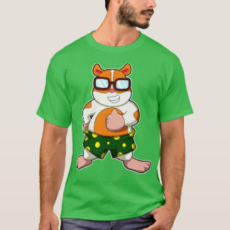 Hamster met kleurrijke zonnebrillen t-shirt