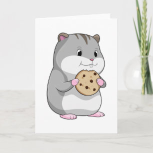 Hamster met koekje kaart