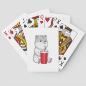 Hamster met Mok en Drink stro Pokerkaarten (Achterkant)