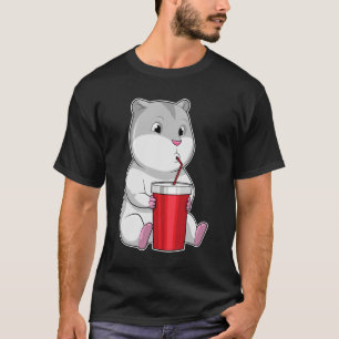 Hamster met Mok en Drink stro T-shirt