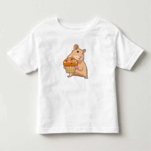Hamster met Muffin Kinder Shirts (Voorkant)