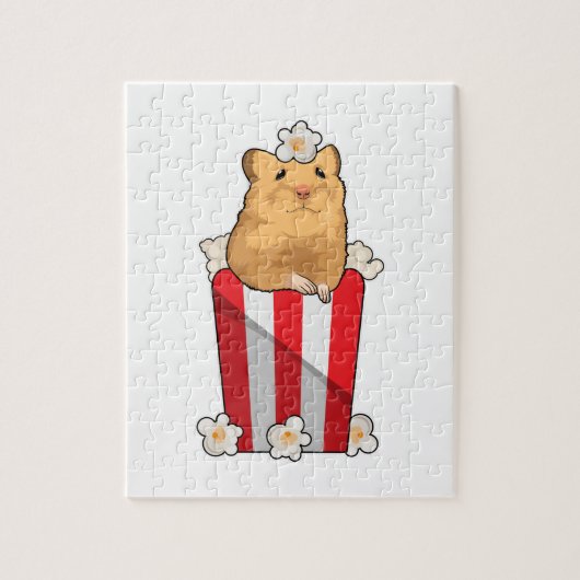 Hamster met Popcorn Legpuzzel (Verticaal)