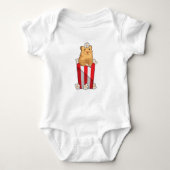 Hamster met Popcorn Romper (Voorkant)