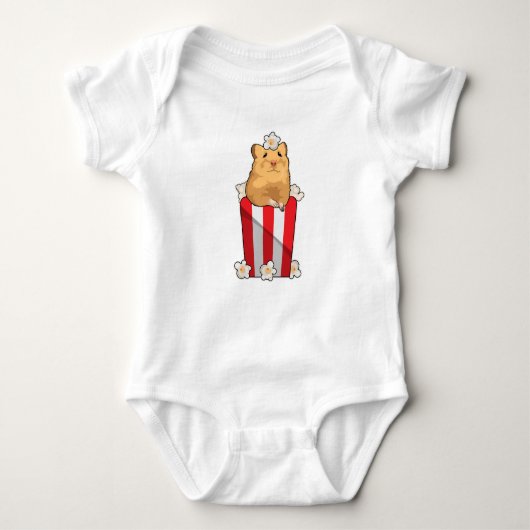 Hamster met Popcorn Romper (Voorkant)