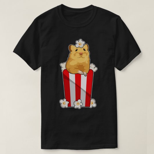 Hamster met Popcorn T-shirt (Design voorkant)