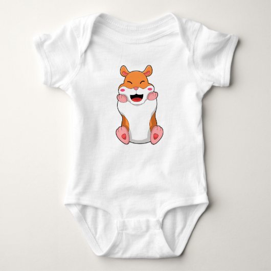 Hamster met rode Cheeks Romper (Voorkant)