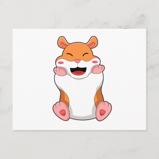Hamster met rode wangen briefkaart (Voorkant)
