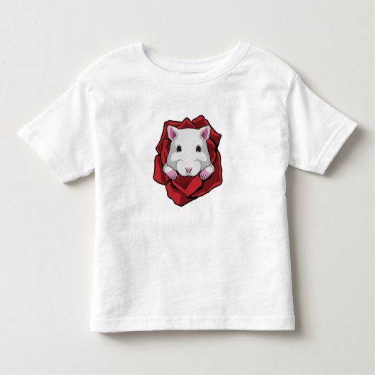 Hamster met Roos Kinder Shirts (Voorkant)