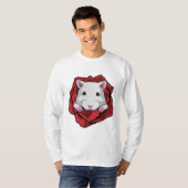 Hamster met Roos T-shirt (Voorkant volledig)