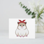 Hamster met sjaal briefkaart (Staand voorkant)