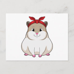 Hamster met sjaal briefkaart