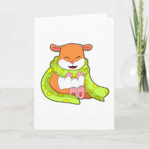 Hamster met sjaal kaart