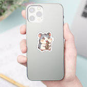 Hamster met zonnebloempit sticker (Telefoon)