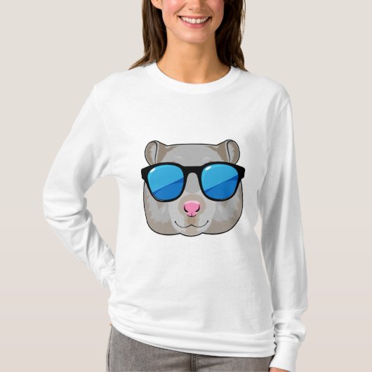 Hamster met zonnebril t-shirt (Voorkant)