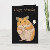Hamster mignon avec carte à fleurs (Devant)