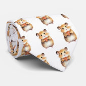 Hamster mignon avec Cravate de coeur (Roulé)