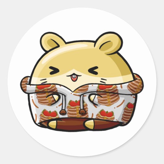 Hamster mignon en Sticker Sweat - shirt à capuche (Devant)