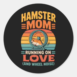 Hamster Moeder Houder Huisdierhamster Ronde Sticker