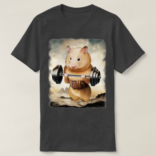 Hamster Muscle entraînement T-shirt haltère (Design devant)