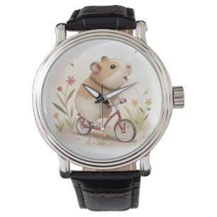 Hamster op de fiets horloge