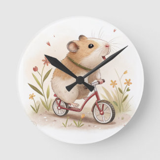 Hamster op de fiets ronde klok