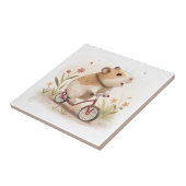 Hamster op de fiets tegeltje (Zijkant)