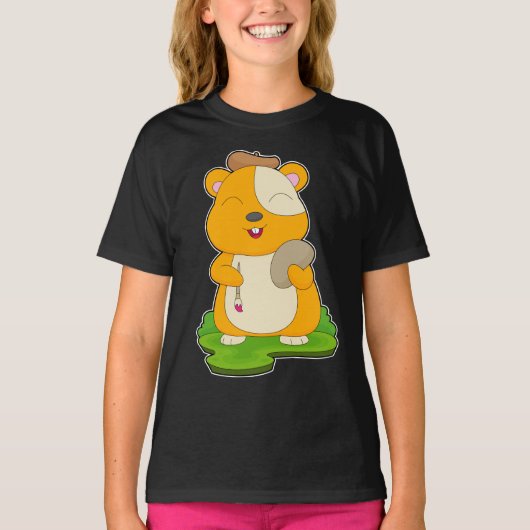 Hamster Painter Paint penseel Schilderen T-shirt (Voorkant)