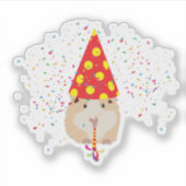 Hamster Parting - Dieren met een partij Sticker (Voorkant)